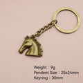 Metal Horse Head Keychain Bag Charm view 2