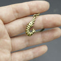 Metal Simple Shrimp Keychain Novelty Key Ring Bag Charm view 4
