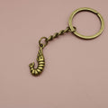 Metal Simple Shrimp Keychain Novelty Key Ring Bag Charm view 6
