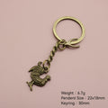 Zinc Alloy Dragonfly Keychain Bag Charm Gift view 2