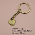 Zinc Alloy Engraved 3D Heart Keychain Romantic Gift view 2