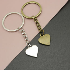 Zinc Alloy Engraved 3D Heart Keychain Romantic Gift