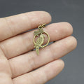 Zinc Alloy Double Sided Parrot Keychain Bag Charm Gift view 3