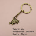 Metal Turtle Keychain Bag Charm Gift – Antique Copper view 2