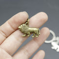 Metal Lion Keychain Key Ring Bag Charm Gift view 4