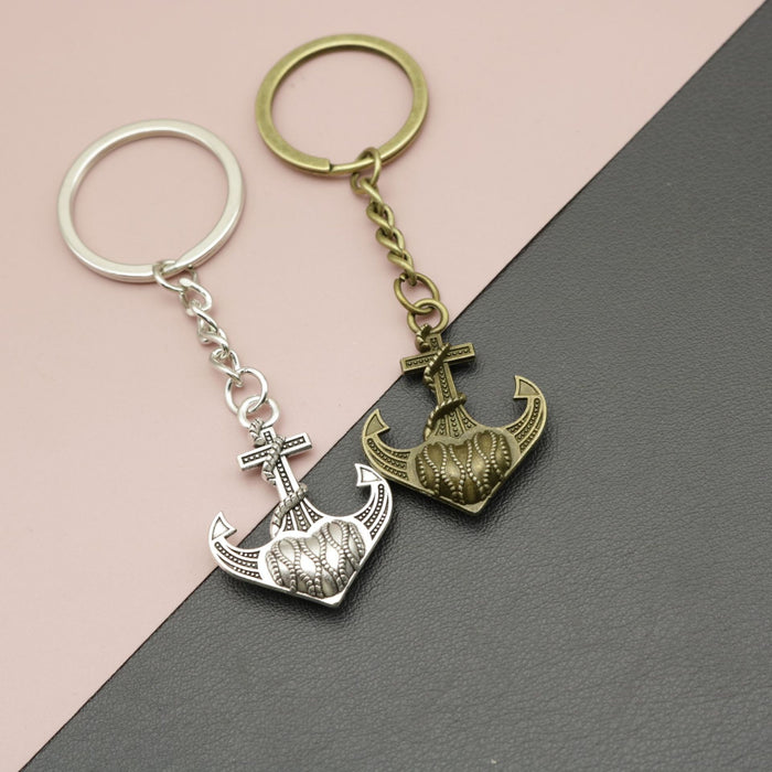 Zinc Alloy Anchor Sailor Captain Keychain Key Ring Gift