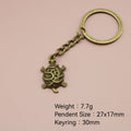 Zinc Alloy Turtle Shape Keychain Animal Bag Charm Gift view 2
