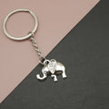 Metal Simple Elephant Keychain Bag Charm Key Ring view 1