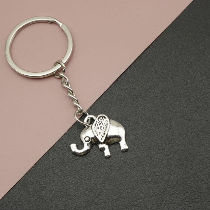 Metal Simple Elephant Keychain Bag Charm Key Ring