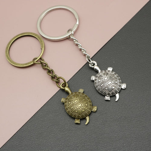 Zinc Alloy Minimalist Turtle Keychain Bag Charm Gift – Antique Copper