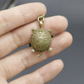 Zinc Alloy Minimalist Turtle Keychain Bag Charm Gift – Antique Copper view 4