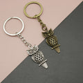 Zinc Alloy Owl Keychain Minimalist Bag Charm Gift view 1