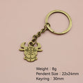 Metal Bull Head Keychain For Car Key Ring Gift view 2
