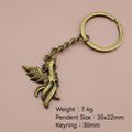 Alloy Phoenix Keychain Bag Charm view 2