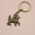 Zinc Alloy Minimalist Poodle Dog Keychain Bag Charm Gift view 6