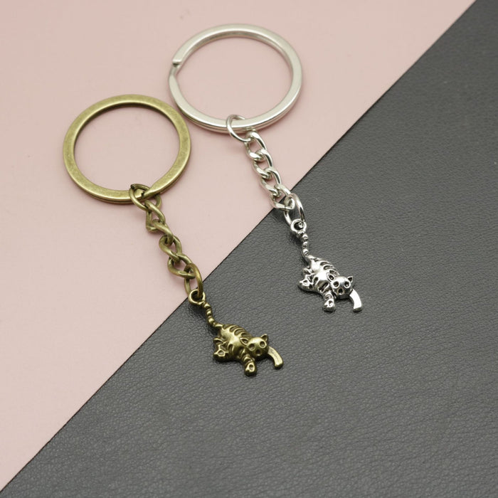 Zinc Alloy Cute Cat Keychain Bag Charm Gift