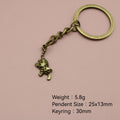 Zinc Alloy Cute Cat Keychain Bag Charm Gift view 2