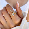 Adjustable Four Prong Couple Wedding Ring, Exaggerated Long Bridal Ceremony Jewelry view 4