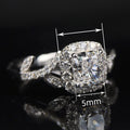 Princess Square Cut Zircon Inlaid Ring For Women, Fashion Engagement And Proposal Jewelry view 4