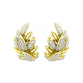 Wheat Ear Floral Leaf Stud Earrings For Women, Light Luxury Fashion Earrings For Square Round Faces view 2