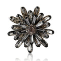 Alloy Rhinestone Sunflower Brooch Floral Lapel Pin For Women's Suits view 5