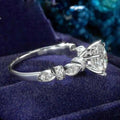 Classic Six Prong Micro Pave Zircon Bridal Ring, Sparkling Wedding Engagement Jewelry For Women view 3