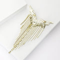 Y Shape Rhinestone Chain Brooch Pin For Elegant Women Apparel view 3