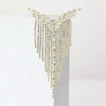 Y Shape Rhinestone Chain Brooch Pin For Elegant Women Apparel view 2
