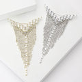 Y Shape Rhinestone Chain Brooch Pin For Elegant Women Apparel view 1
