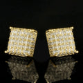 Pave Zircon Stud Earrings For Women, Unique Light Luxury Daily Commuter Ear Jewelry view 2
