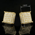 Pave Zircon Stud Earrings For Women, Unique Light Luxury Daily Commuter Ear Jewelry view 5
