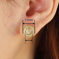 Vintage Round Zircon Stud Earrings, Fashion Temperament Women's Spring Commuter Ear Jewelry view 4