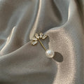 Faux Pearl And Zircon Fan Shaped Brooch, Elegant Geometric Suit Lapel Clothing Pin For Women view 4