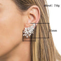 Women's Angel Wing Stud Earrings With Full Pave Cubic Zirconia Korean Fashion Design view 4