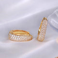 Hip Hop Street Style Zircon Hoop Earrings For Women, Hollow Design Minimalist Fashion Ear Jewelry view 4