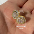 Hip Hop Round Zircon Stud Earrings For Men And Women High End Trendy Minimalist Classic Jewelry view 4
