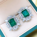 Vintage European Style Simulated Floral Stud Earrings For Luxury Banquet Evening Dresses view 3