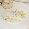 Elegant Vintage Gold Alloy Multi Leaf Branch Long Hook Drop Statement Dangle Fashion Earrings view 4