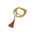 New Chinese Style Long Glass Beaded Sweater Necklace Retro Geometric Round Multi-Wear Ethnic Jewelry for Women view 5