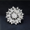 Silver Tone Flower Crystal Metal Brooch Pin 1 cm for Jackets and Lapels view 4