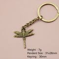 Metal Simple Dragonfly Shape Keychain Bag Charm view 2