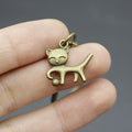 Metal Minimalist Cat Keychain Bag Charm Gift view 4