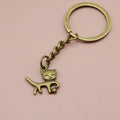 Metal Minimalist Cat Keychain Bag Charm Gift view 6