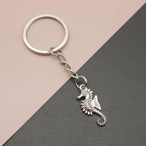 Zinc Alloy Minimalist Seahorse Keychain Bag Charm Gift