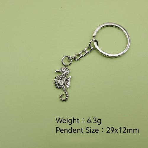 Zinc Alloy Minimalist Seahorse Keychain Bag Charm Gift