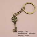 Metal Four Leaf Clover Heart Keychain Gift view 2