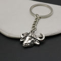 Zinc Alloy Bull Head Keychain Car Key Ring Gift view 4