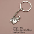 Zinc Alloy Bull Head Keychain Car Key Ring Gift view 2