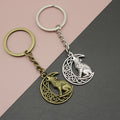 Metal Viking Wolf Keychain Bag Charm view 1