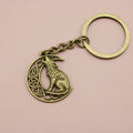 Metal Viking Wolf Keychain Bag Charm view 6